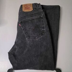 Levi's 550 Men's VTG W40 x L30 Black Relaxed Fit 100% Cotton Denim Jeans